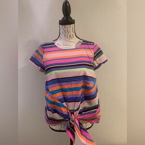 Project RUNWAY Multicolor Striped Short Sleeve Top